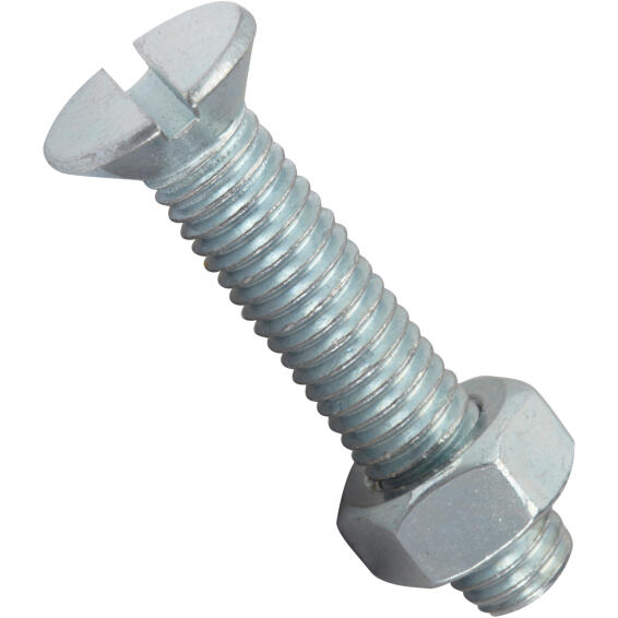 Machine screws and nuts countersunk head 8.0x40mm 6pc standers