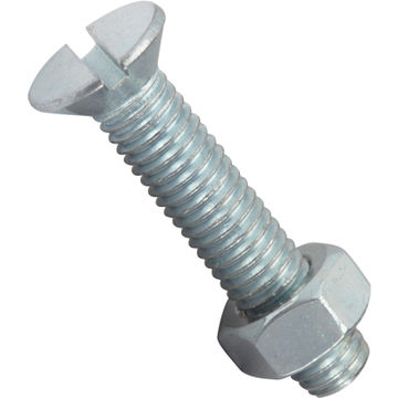 Machine screws and nuts countersunk head 8.0x40mm 6pc standers