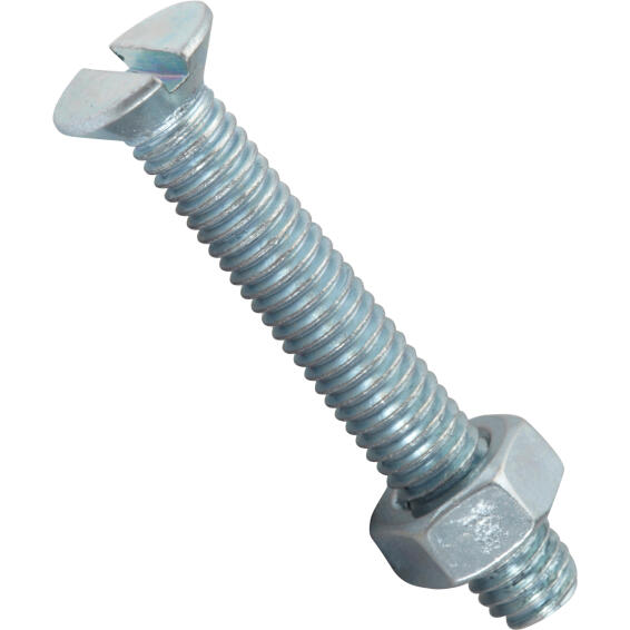 Machine screws and nuts countersunk head 6.0x40mm 8pc standers