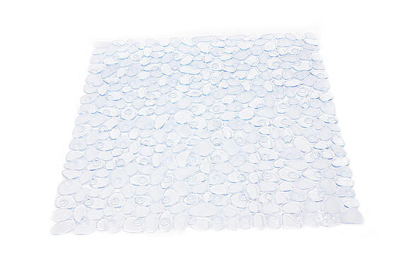 Stone square anti-slip bathmat transparent W51cmxD51cm