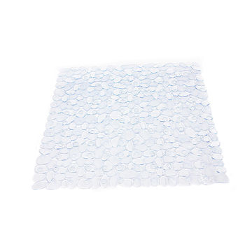 Stone square anti-slip bathmat transparent W51cmxD51cm