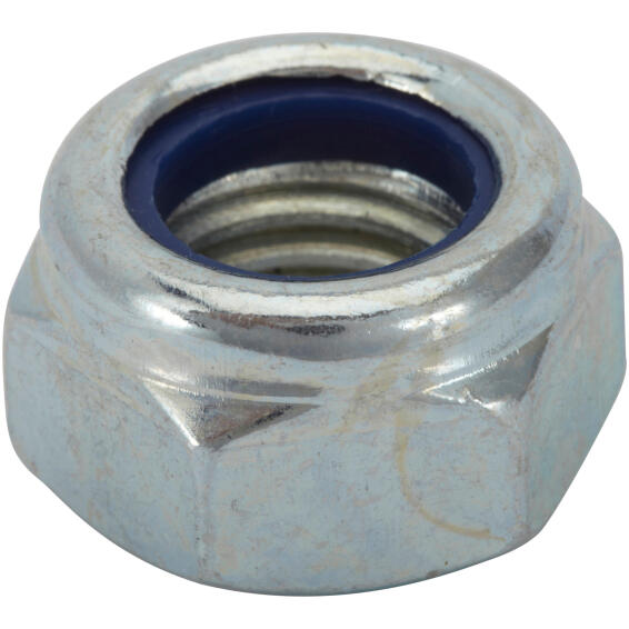 Nyloc nuts one-way zinc plated 14mm 4pc standers