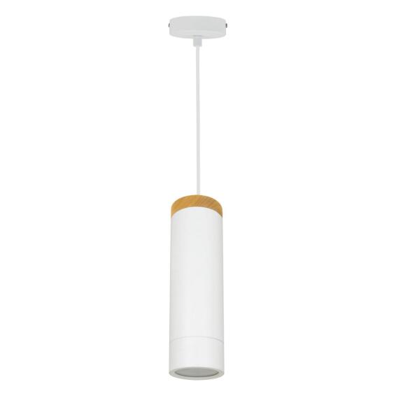INSPIRE Pendant light GU10 1x42W  Iron and Wood Matt White Minaki