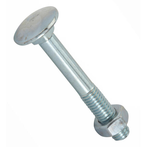 Carraige bolts and nuts black 7.0x60mm 2pc standers