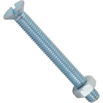 Machine screws and nuts countersunk head zink plated 5.0x45mm 8pc standers