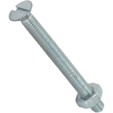 Machine screws and nuts countersunk head zink plated 3.0x30mm 25pc standers