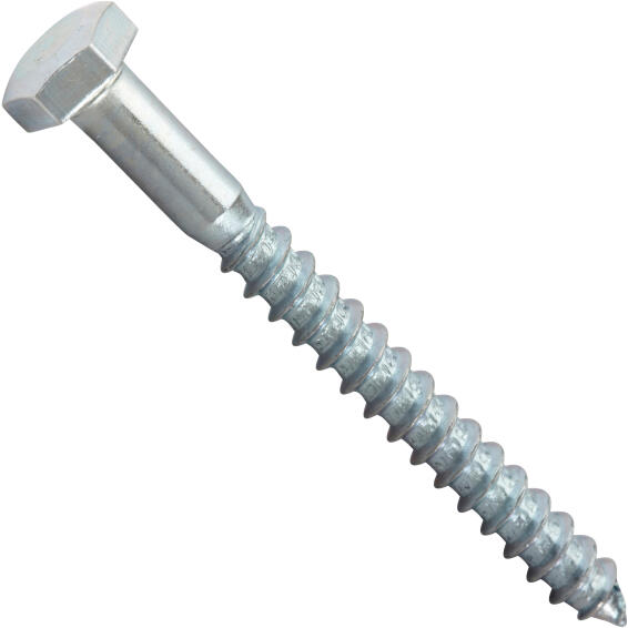 Wood screws hex head zinc plated 7x60mm 5pc standers