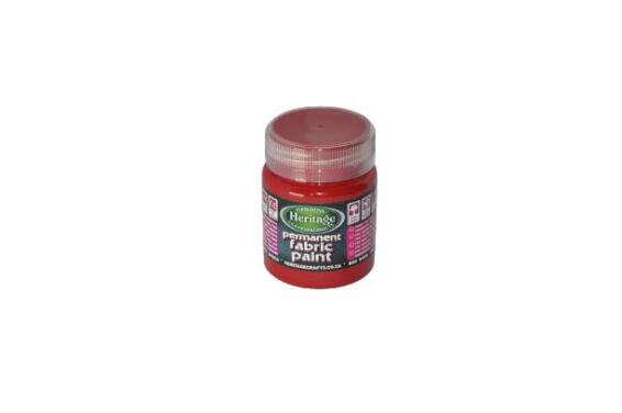 Heritage Fabric Paint Ruby Red 100ml