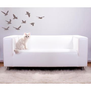 VINYL FLYING BIRDS 34CM X 38CM