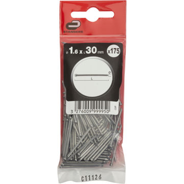 Lost head nail polished steel 1.6x30mm 175pc standers
