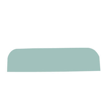 Glass shelf rounded clear W90 x D15cm