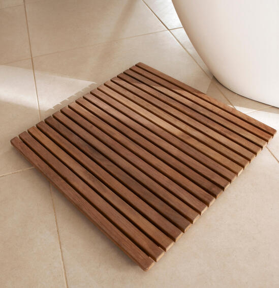 TEAK BATH MATS SQUARE 30X550X550