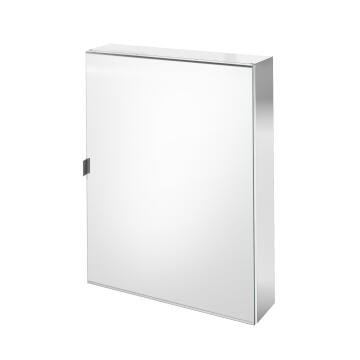 Mirror Cabinet wall hung Remix grey single door with 2 adjustable shelves 60x75cm