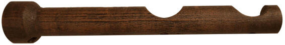 Inspire curtain rod double bracket  28mm diam open dark oak 130-200mm