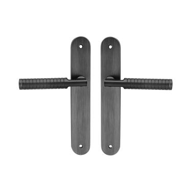 Door handles on plate keyless matt grey finish eden 195mm inspire