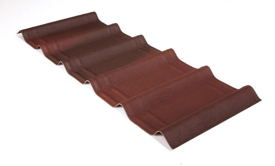Bitumen Roof Tile 1.06m x 0.4m Red Ombre 7 Pack ONDUVILLA