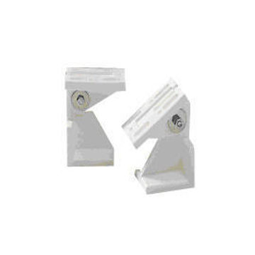 Angled ceiling sliding door connector