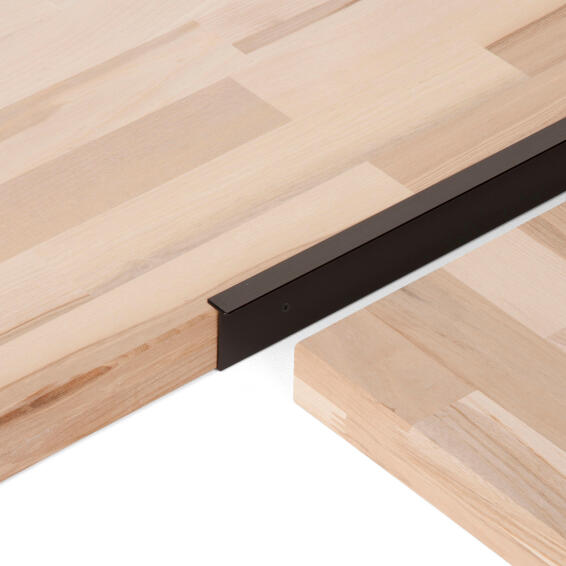 Kitchen worktop aluminium junction angle black 38mm