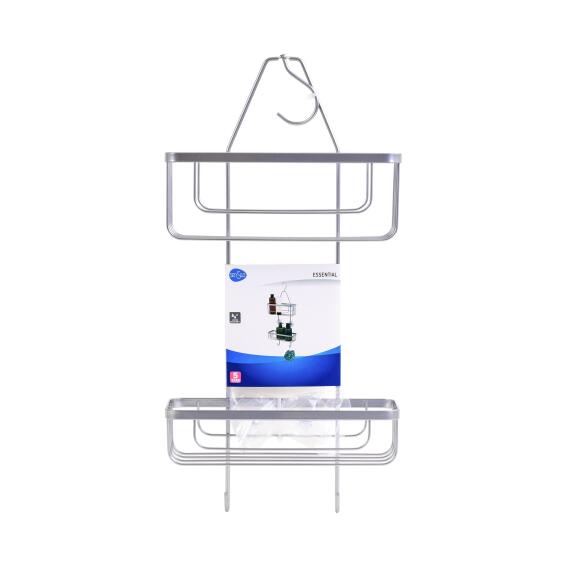 Sensea Essential Two Tier Shower Caddy With Hooks 