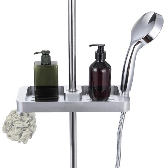 Shower Rail Shelf Set SENSEA Grey