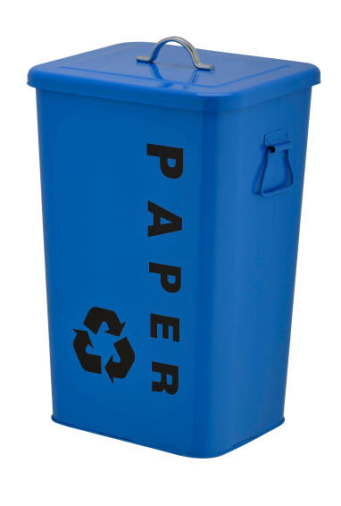 Kitchen Recycle Bin Metal Blue 26 Liters