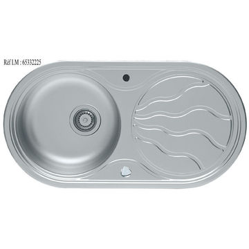 SINK INOX ANTISCRATCH SUN 1B1D 85X45CM
