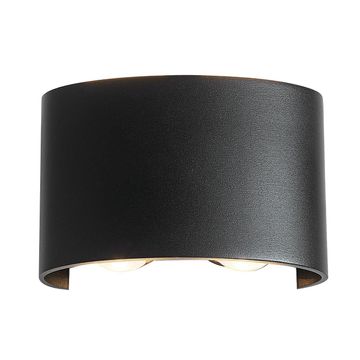 BRIGHTSTAR WALL LIGHT LED OVAL BLACK 117MM