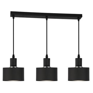 pendant light metal black 3lt