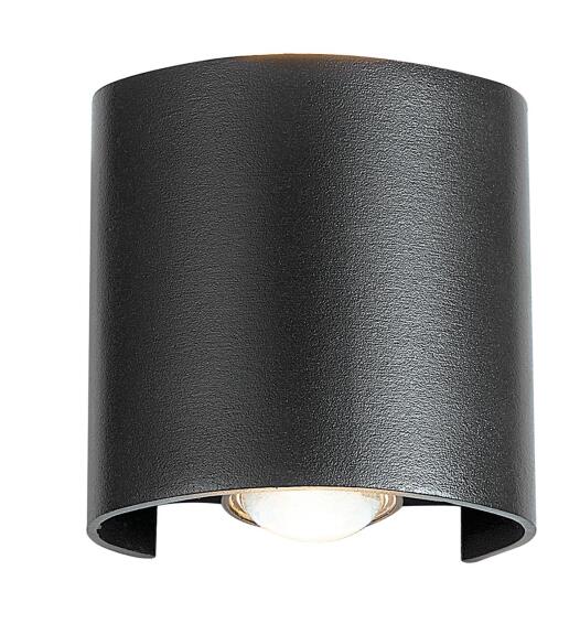 WALL.L LED OVAL B.STAR L245 BLK 78MM