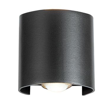 WALL.L LED OVAL B.STAR L245 BLK 78MM