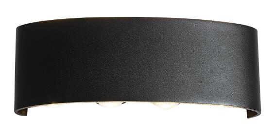 BRIGHTSTAR WALL LIGHT LED OVAL  BLACK 220MM
