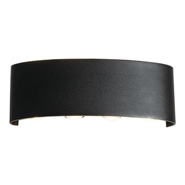 BRIGHTSTAR WALL LIGHT LED OVAL  BLACK 220MM