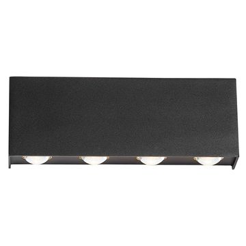 WALL LIGHT  LED RECTANGULAR BLACK UP AND DOWN FACING  8 x 1W LED ( Included ) WARM WHITE BRIGHTSTAR