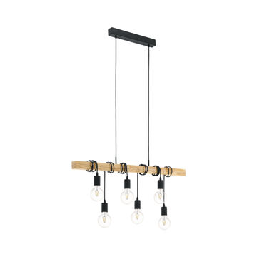 pendant light Eglo townshend 6lt  black 