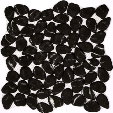 Mosaic Tile Glass ARTENS Galeto Black Matte L30cm x W30cm (per sheet)