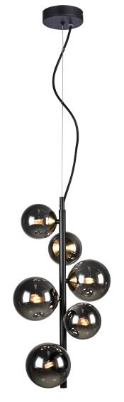 vertical bubble glass pendant smoky