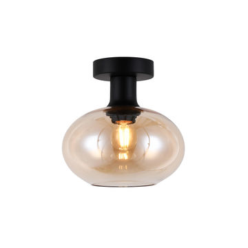 ceiling light orb  small glass E27 amber black