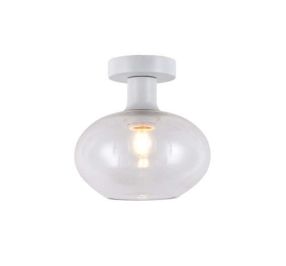 ceiling light orb  small glass E27 clear white