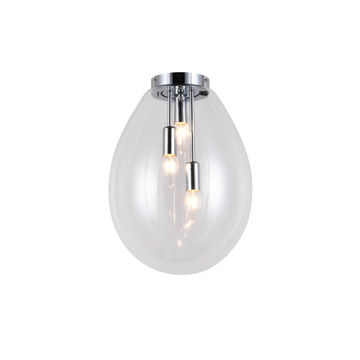 ceiling light dewdrop  E14 glass clear chrome