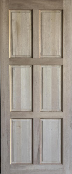 Entry Door Hardwood 6 Panel W813mm x H2032mm