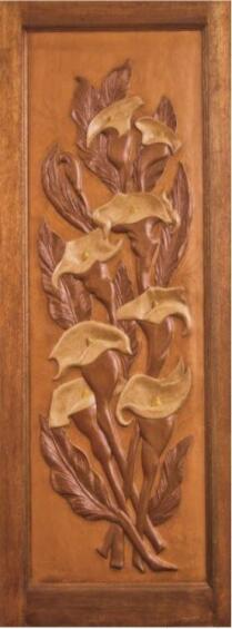 Exterior Door Engineered Meranti Wood 3D Craftdoor Bouquet-w813xh2032mm
