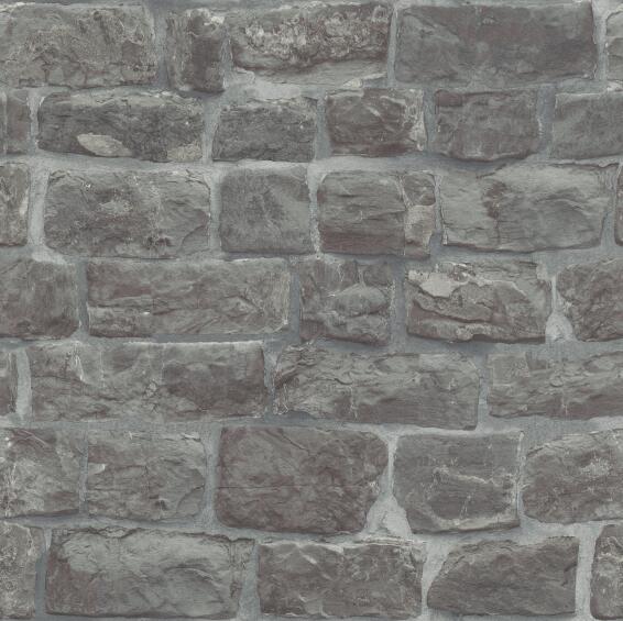 Rasch Brick Stone Wallpaper Grey 10mx53cm