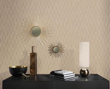 WALLPAPER GMK FEATHERS GOLD GLO 10.5MX53CM