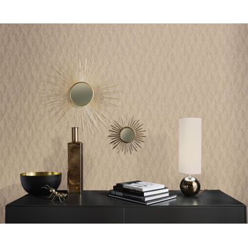 WALLPAPER GMK FEATHERS GOLD GLO 10.5MX53CM