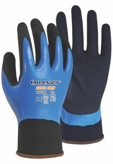 HANVO FULL DIP OIL/WET NITRILE GLOVE SIZE 9