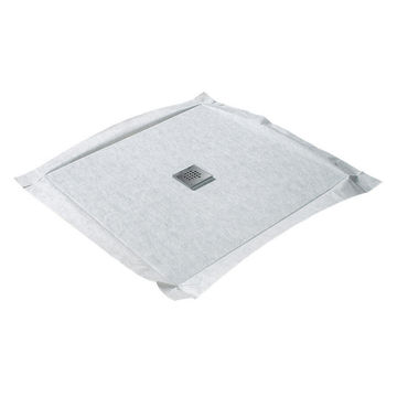 Shower tray to be tiled FLAT BOARD - 360° Trap centred - 100 x 100 cm