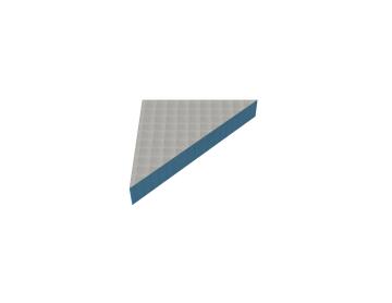 Corner seat tileable 53.5 x 53.5 cm x 10 cm thickness (with fixation kit)