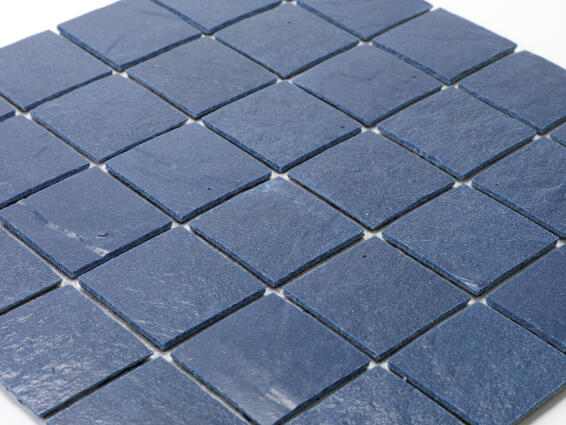 Mosaic Solid surface resin stone -5 x 5 cm - roll 100 x 50 cm - 5003 Midnight Blue Textured