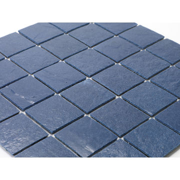 Mosaic Solid surface resin stone -5 x 5 cm - roll 100 x 50 cm - 5003 Midnight Blue Textured