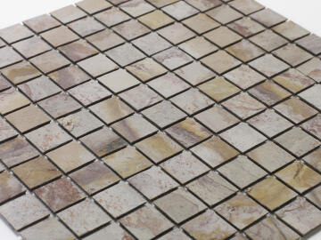 Mosaic natural stone - 2,5 x 2,5 cm -roll 100 x 50 cm - 903 Feuille d'automne
